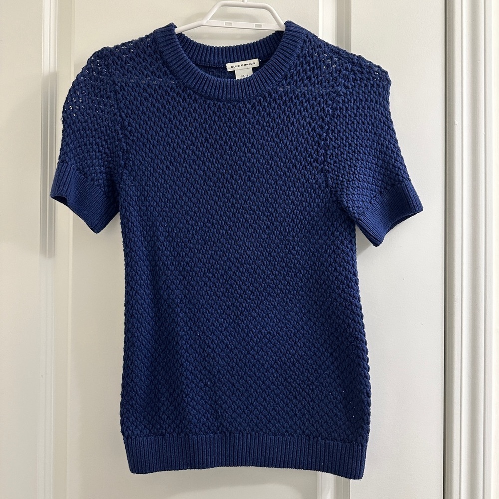Club Monaco Wool Short Sleeve Sweater XS